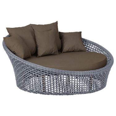 Imagem de Chaise Hungria Pintura Marrom Corda Náutica E9 Trama Prata