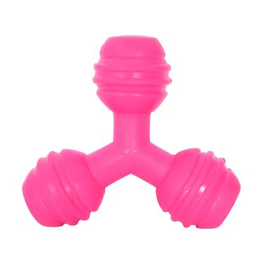 Imagem de Mordedor Triângulo Brinquedo para Pet Cães Gatos Distração | Diversão e Saúde Bucal - Cor:Rosa