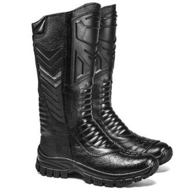 Imagem de Bota Militar Masculina Tática Couro Cano Alto Impermeável-Masculino
