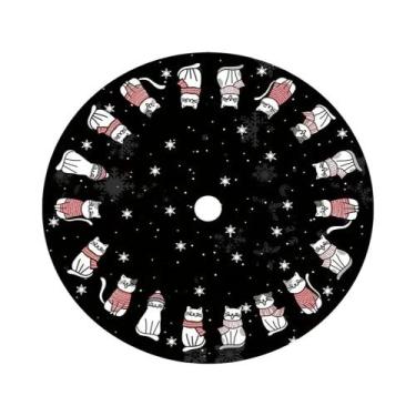 Imagem de Saia Para Árvore De Natal Gato Preto Para Amantes De Animais De Estima