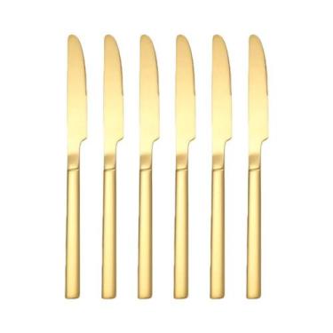 Imagem de Conjunto De Talheres De Aço Inoxidável Dourado 30 Peças, Lavável Na Má