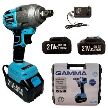 Imagem de Chave de Impacto 21V Brushless com 2 Baterias Sem Fio Potente Profissi