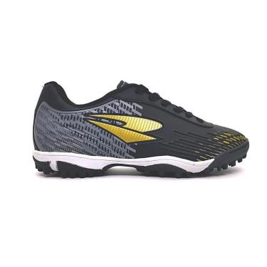 Imagem de Chuteira Dray Society/Suiço De Sintético Preta/Ouro 37883-Unissex