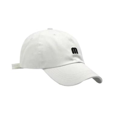 Imagem de Boné Unissex Com Letra M Bordada, Aba Curva Versátil, Chapéu De Sol Ma