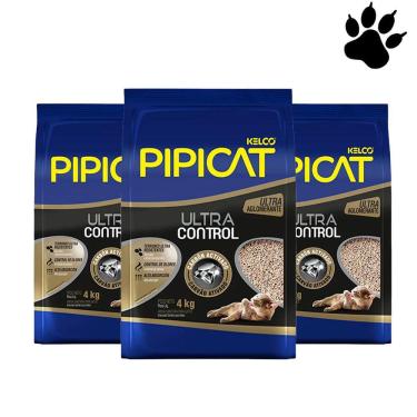 Imagem de Kit 3 Granulados Sanitários Pipicat Ultra Control- 4kg