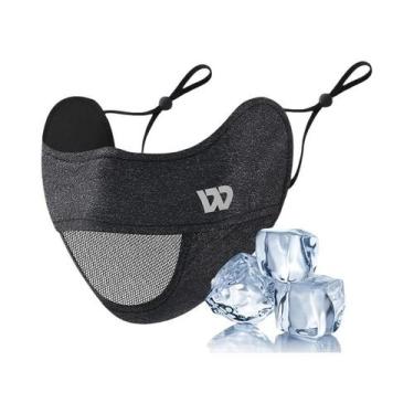 Imagem de Máscara Unissex Ajustável De Verão Em Seda Gelada Com Proteção UV Para