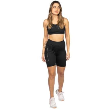 Imagem de Kit Top Feminino + Bermuda Academia com Elastano Zero Transparencia Fi
