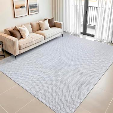 Imagem de Tapete Grande 2x3m para Sala Quarto Cru e Cinza Neutro 100% Algodão Base Antiderrapante...
