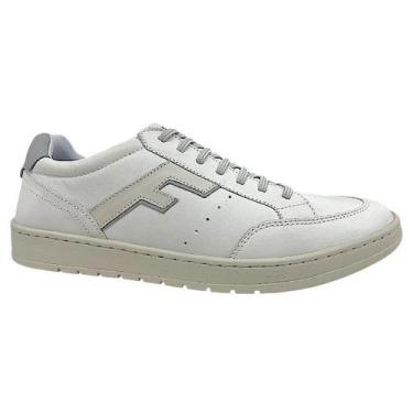 Imagem de Sapatênis Masculino Freeway Couro Jhon04 Bco, Branco, 42