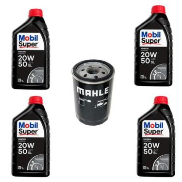 Imagem de Kit Troca De Oleo Gol Parati Saveiro 1.6 Motor Cht 20w50 - MOBIL