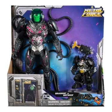 Imagem de 2 Bonecos Brainiac de 30cm vs Batman de 10cm - DC Comics
