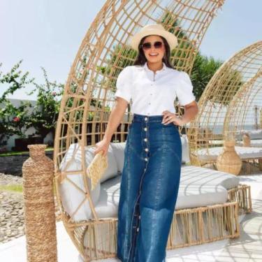 Imagem de Saia jeans longa - Joyaly 