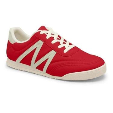 Imagem de Tênis Feminino Mississipi Jogging Casual Salto Baixo, 37, Vermelho