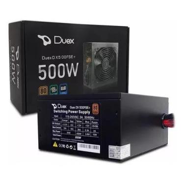Imagem de Fonte Duex 500fse+, 500w, 80 Plus Bronze, Pfc Ativo Cor Preto