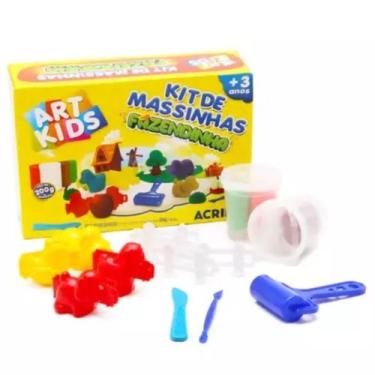 Imagem de Kit Massinha de Modelar Cheirosa Fazendinha Acrilex 200g  11 Peças par
