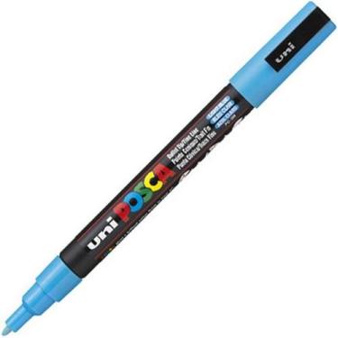 Imagem de Marcador Posca Uni-ball Pc-3m Azul Claro 8 59.0301 - Uni Ball