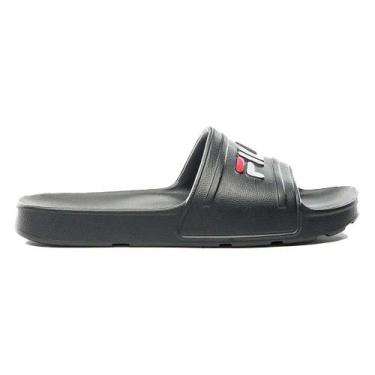 Imagem de Chinelo Masculino Sleek Slide Preto Branco Vermelho Fila F01SD00010-39