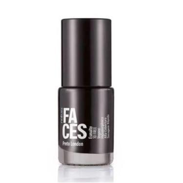 Imagem de Esmalte Faces Preto London: Brilho Duradouro para Unhas Elegantes e Mo