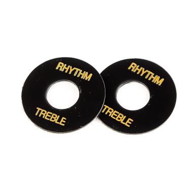 Imagem de Escudo para Chaves Seletoras de Guitarra Les Paul PTGC-BK em PVC Preto 2 Peças Spirit