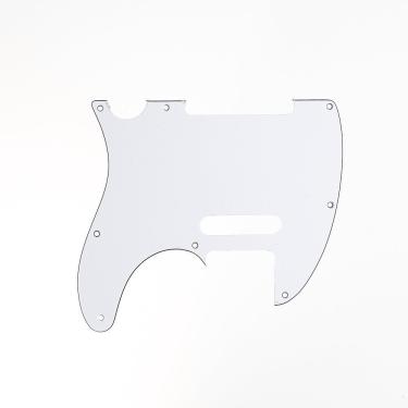 Imagem de Escudo para Guitarra Tele 62 Telecaster 3 Camadas 8 Furos 2,3mm Branco Spirit 310-WH