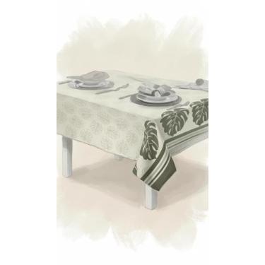 Imagem de Toalha de Mesa Quadrada 1,40x1,40m Estampa Folha - Congratulations Sto
