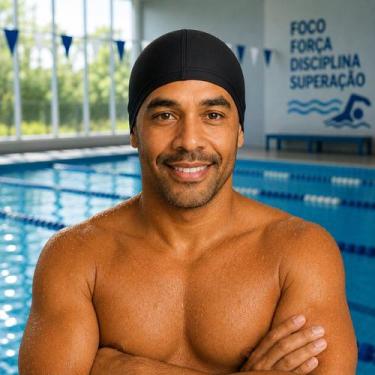 Imagem de Touca de tecido para natação e hidroginastica adulto - ALIKI, Preto, A