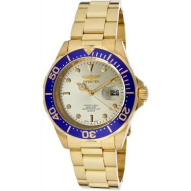 Imagem de Relógiode mergulho Invicta 14124 de aço inoxidável Dourado