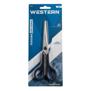 Imagem de Tesoura Multiuso Western Aço Inox Profissional Corte Preciso Resistent