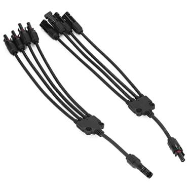 Imagem de Conector solar, adaptador de ramal Y à prova d'água externo 1-4 paralelo fácil conexão