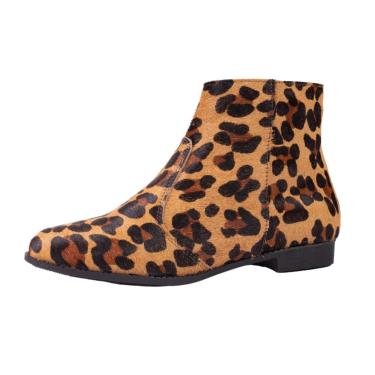 Imagem de Bota Cano Curto Feminina em Couro Onça Kuento Shoes  feminino