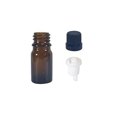 Imagem de Frasco de Vidro 05ml com Batoque Gotejador (20 Pecas) Cor:Preto