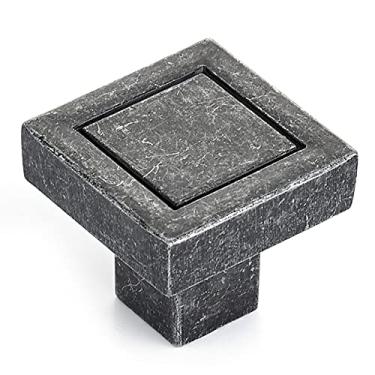 Imagem de Richelieu Hardware BP2537024903 Coleção Belleville 15/16" (24 mm) x 15/16" (24 mm) Puxador de ferro antigo transitório acabamento de ferro antigo