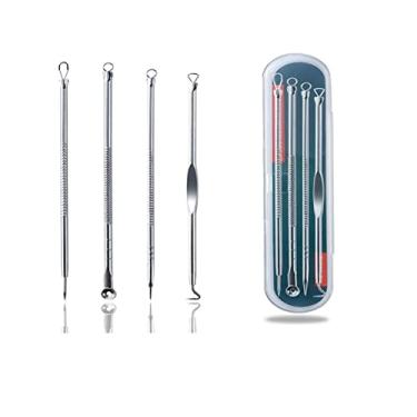 Imagem de Kit com 4 Peças Removedor Extrator de Cravos e Espinhas com Estojo