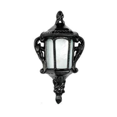 Imagem de Luminária Colonial Meia Cara Veneza em Alumínio e Vidro