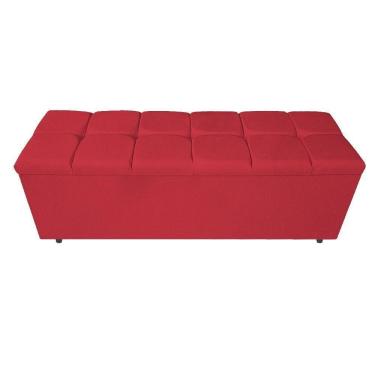 Imagem de Calçadeira Estofada 160 Cm Queen Size Suede Vermelho