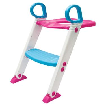 Imagem de Redutor De Assento Infantil Com Escada Rosa e Azul - Buba