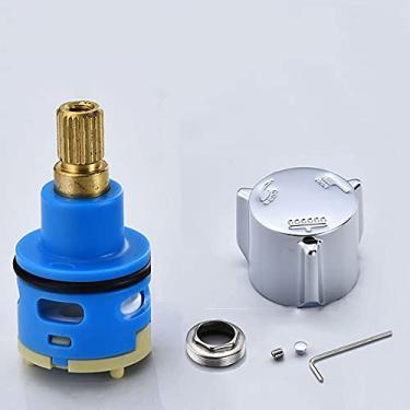 Imagem de Cartucho de torneira de cerâmica de 22 mm de substituição para torneira de controle interno torneira de disco de cerâmica para torneira misturadora azul