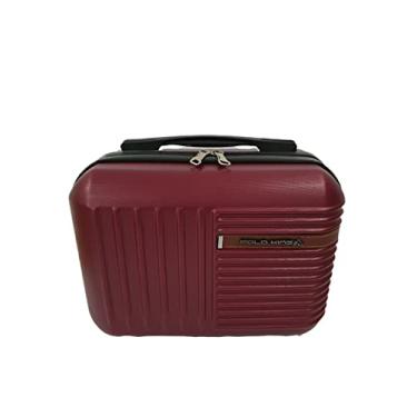 Imagem de Frasqueira Mão Bordo Bolsa Maleta Necessaire Viagem Maquiagem M (Vinho)