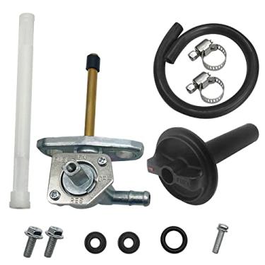 Imagem de M MATI Petcock de combustível com alavanca para Honda TRX250 TRX350 TRX400 TRX420 TRX450 TRX500 TRX650 16950-HM8-003, peça de interruptor de válvula de gás