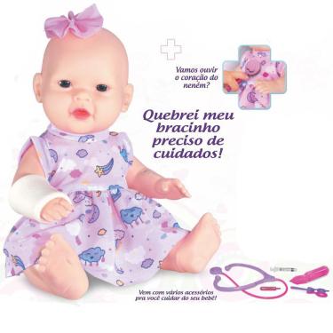 Imagem de Boneca com Acessórios - 32 cm - Tekinha - Gessinho - Sid-Nyl