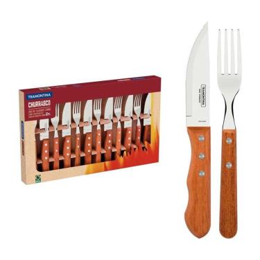 Imagem de Jogo Churrasco Inox 12Peças Dynamic Cabo Natural - 22399063