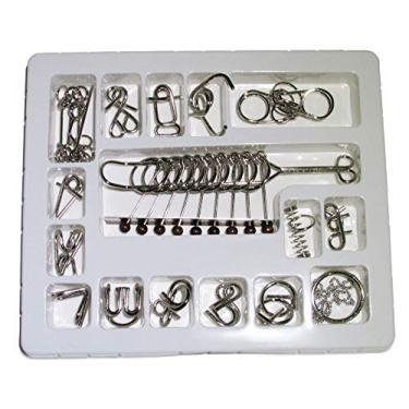 Imagem de Kit Quebra Cabeça Puzzle de Metal Enigma c/ 16 Pç - Cubo Store