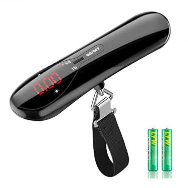 Imagem de Balança de bagagem digital HaetFire 50 kg/110 lb Portátil Digital Viagem Suitcase Escala Pendurar Balança Postal Bagagem Peso