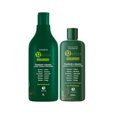 Imagem de Shampoo 1L + Hidratante 500ml Tonificante 12 Ervas - Trihair