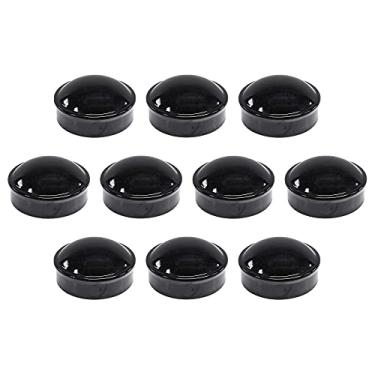 Imagem de Cerca de elos de corrente preta, 7,6 cm (2 7/8" OD) tampas de poste externo de cúpula redonda | aço | tampas de elos de corrente | (pacote com 10)