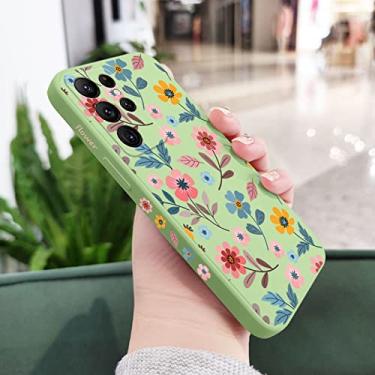 Imagem de Brilliant Flowers Phone Case para Samsung Galaxy S22 S21 S20 Ultra Plus FE S10 S9 S10E Note 20 Ultra 10 9 Plus Capa, Verde Claro 1, para Galaxy Note 20