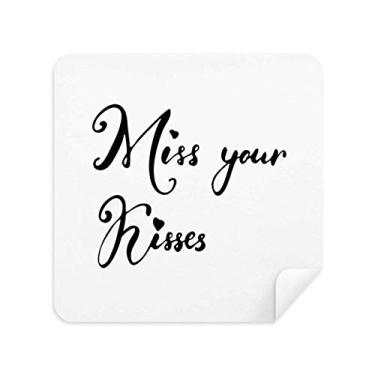 Imagem de Pano de limpeza de tela Miss Your Kisses Quote Handwrites, tecido de camurça, 2 peças
