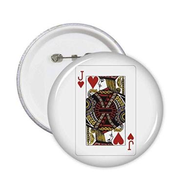 Imagem de Coração, J, baralho, padrão, broches, emblema, acessório, decoração, 5 peças