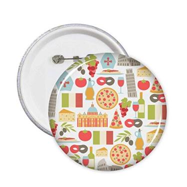 Imagem de Emblema romano Itália A Torre de Pisa com broches de distintivo e fecho de 5 peças