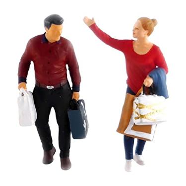 Imagem de predolo 1/64 Shopping Figures Scenery Figure Micro Landscape Miniature , Style 1 red